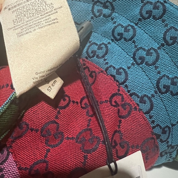 New Gucci GG hat Reversible canvas bucket straps hat with Interlocking G - Picture 10 of 11